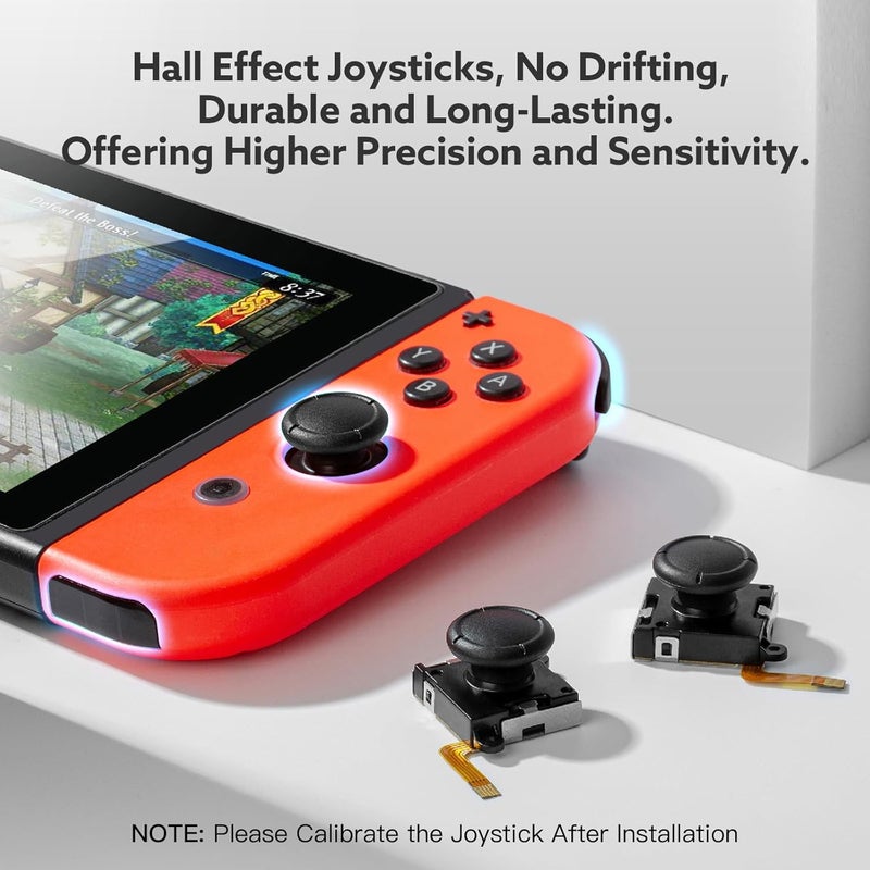BRONAL TMR Hall Effect Joystick Replacement for JoyCon – 32 in 1 [No Drifting] Replacement Joystick Analog Thumb for Switch/OLED/Lite Right/Left Stick (4pcs with Repair Kit) - Image 2